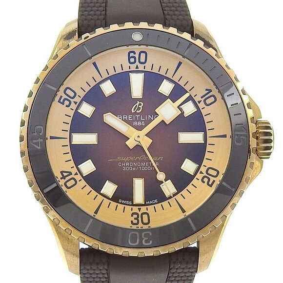 BREITLING Super Ocean Automatic 44 Watches N17376201Q1S1 cal.SW200-1 Brown - Picture 1 of 11